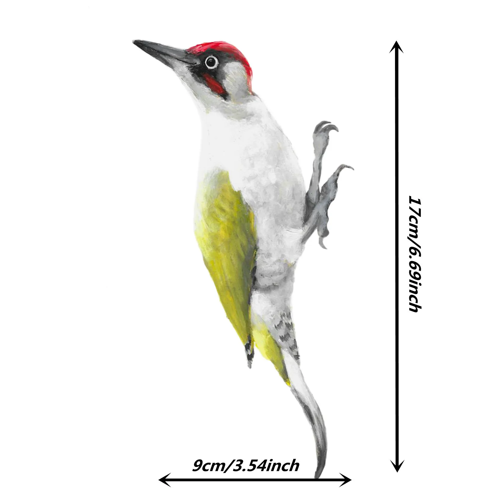 Simulation Green Woodpecker Wall Stickers Indoor Window Cartoon Bird Animal Woodland Pendants Creative Art Outdoor Decoration