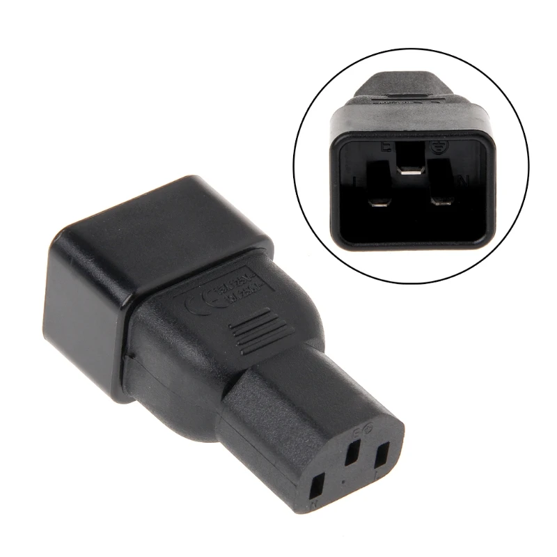 IEC 320 C20 3-контактный разъем для C13 3-Pin гнездовой разъем Питание конвертер адаптер