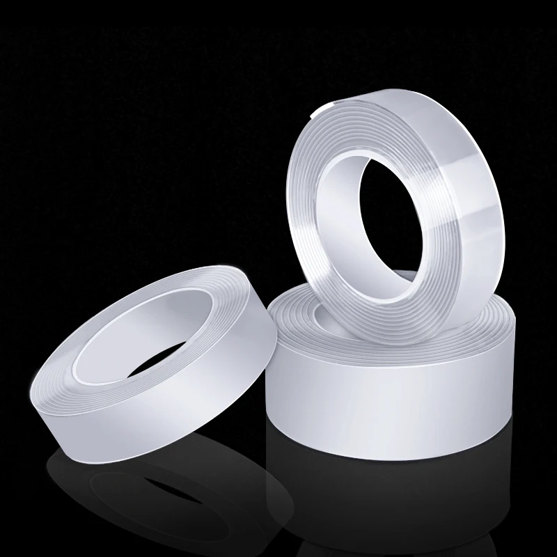 reutilizable antideslizante cinta de gel pegajosa JUNCHUANG Cinta de doble cara Cinta de acrílico transparente de alta adherencia Nano movible