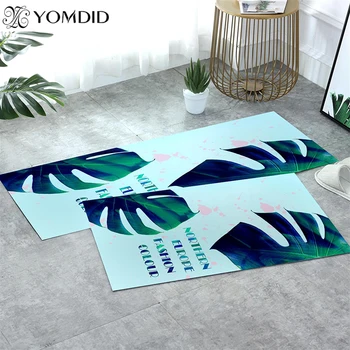 

1PCS Printed Doormat Kitchen Leaves Pattern Doormat For Living Room Bedroom Popular Cartoon Unicorn Door Mat Home Decoration