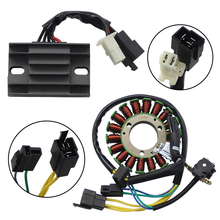 

Motorcycle Voltage Regulator Rectifier+Magneto Stator Coil For Suzuki GS125 1982 1983 1984 1985- 1994 GN125 1982-2001 TU125 1999