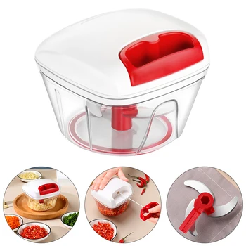 

550ml Hand Chopper Manual Rope Food Processor Silcer Twist Shredder Fruit Salad Maker Garlic Onion Cutter Crusher Kitchen Tool