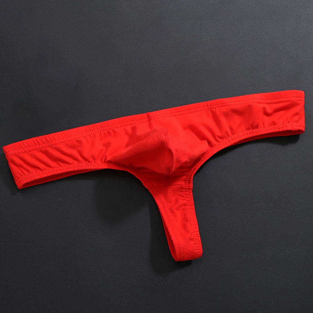100% Brand New Men's Sexy Cotton Thong Underwear Low Rise Stretch  G-String T-Back Briefs  Men's Cotton Briefs ► Photo 3/6