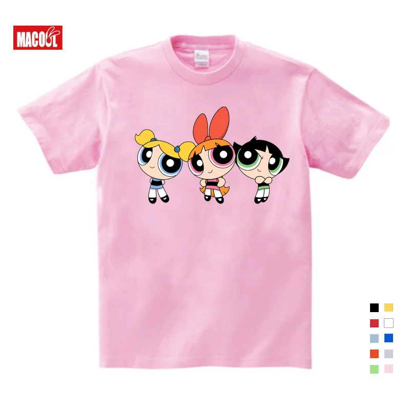 Толстовки с капюшоном для девочек; одежда из чистого хлопка; детские толстовки с короткими рукавами и круглым вырезом для маленьких мальчиков и девочек; свитшоты для детей 8 лет - Цвет: T-shirt