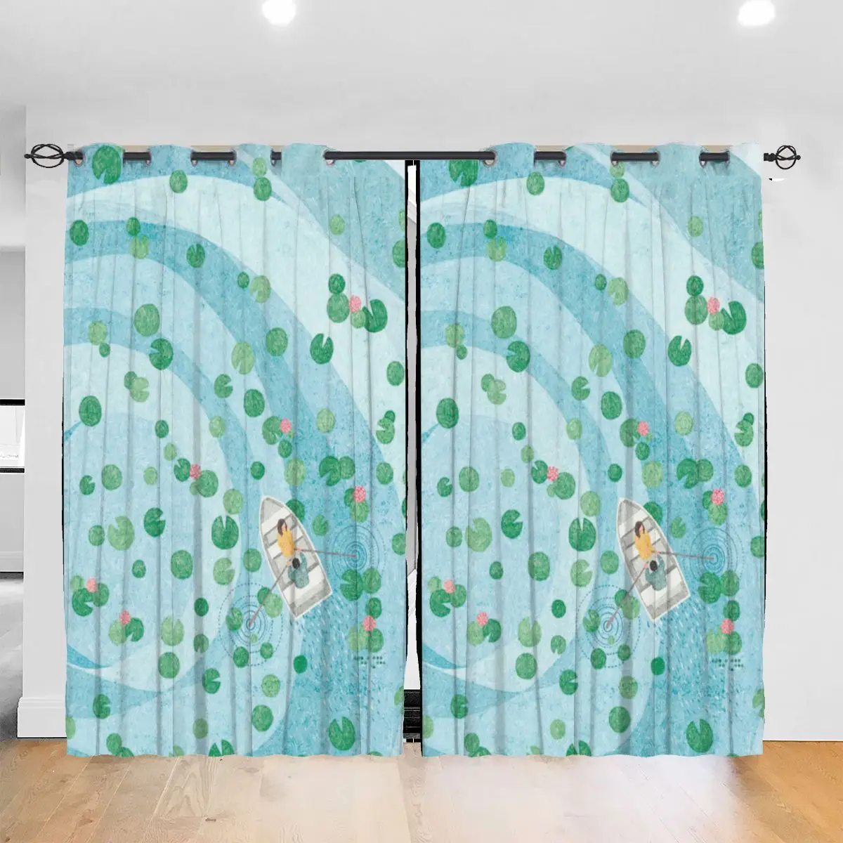 

Living Room Sun Block Curtain Problem Solved Rowing Funny Gift Light Shading Bedroom Blackout Window Curtains 52x72In
