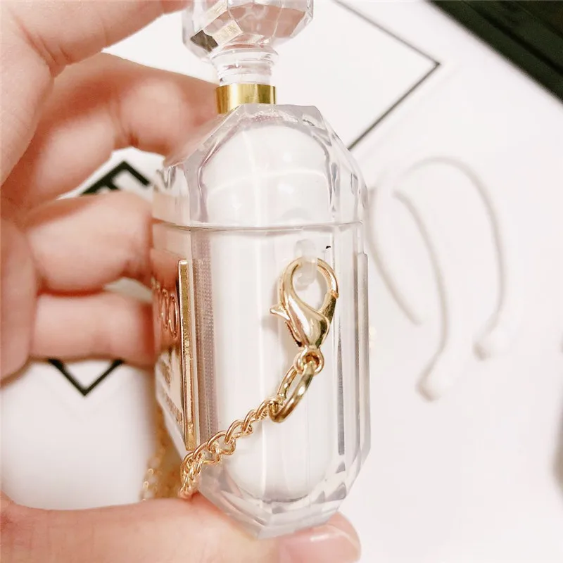 

Perfume bottle Silicone Case For airpods case Earphone protective cover Bluetooth Wireless Earphone Case Charging Box case