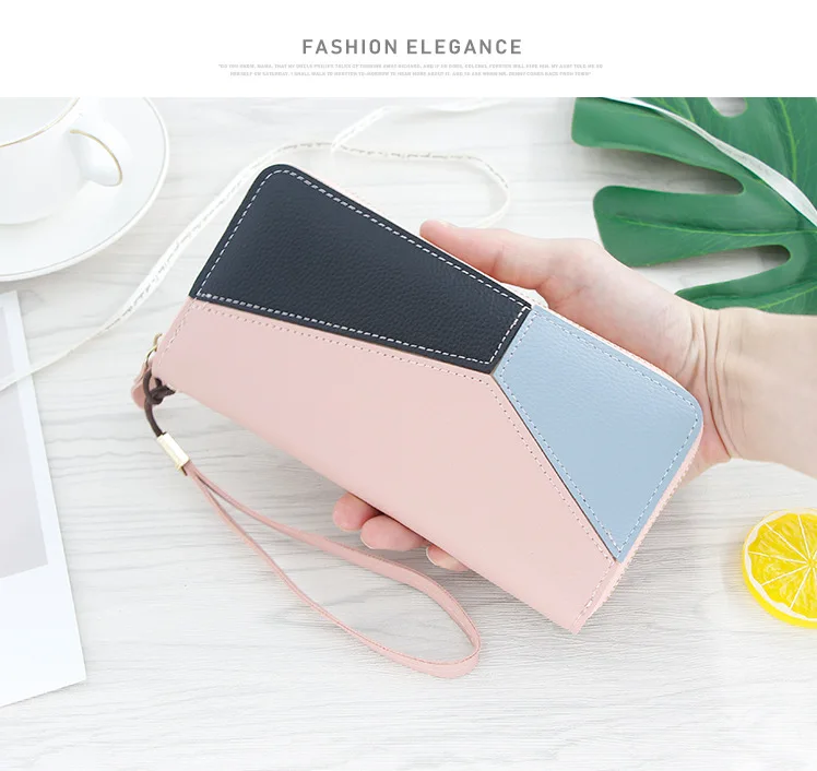 Новинка, длинный женский кошелек на молнии, сумочка, женская сумка для мобильного телефона, кошелек для девушек, студентов, Корейская версия ins