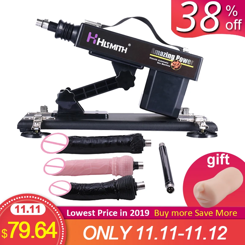 Online HISMITH Upgrade Erschwinglichen Sex Maschine für Männer und Frauen Automatische Masturbation Liebe Roboter Maschinen mit Großen Dildo Erwachsene Sex Spielzeug