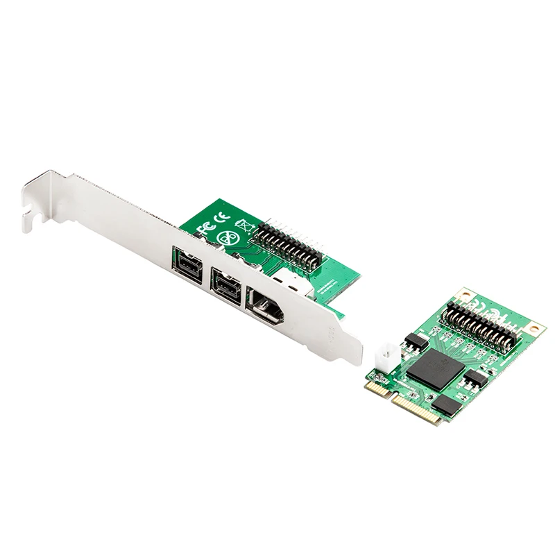 Плата контроллера Mini PCI-E к IEEE 1394 1 порт Firewire 1394A и 2 порта 1394B для цифровой камеры DV съемные диски
