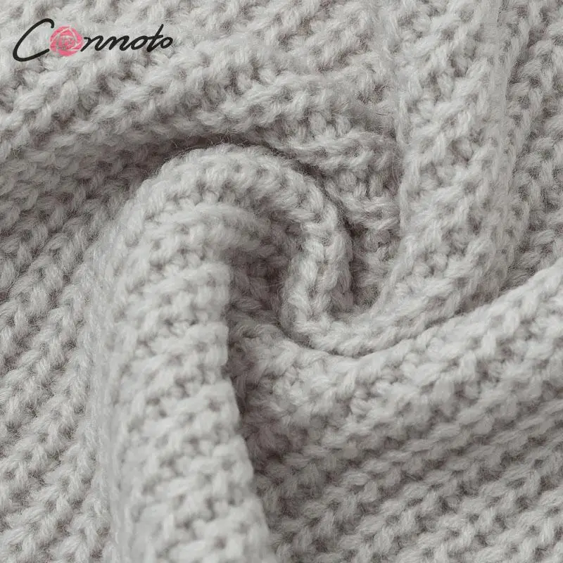 Conmoto, однотонный, элегантный, длинный женский кардиган, серый, женский, вязаный кардиган с карманом, Повседневный, осень, зимний Кардиган