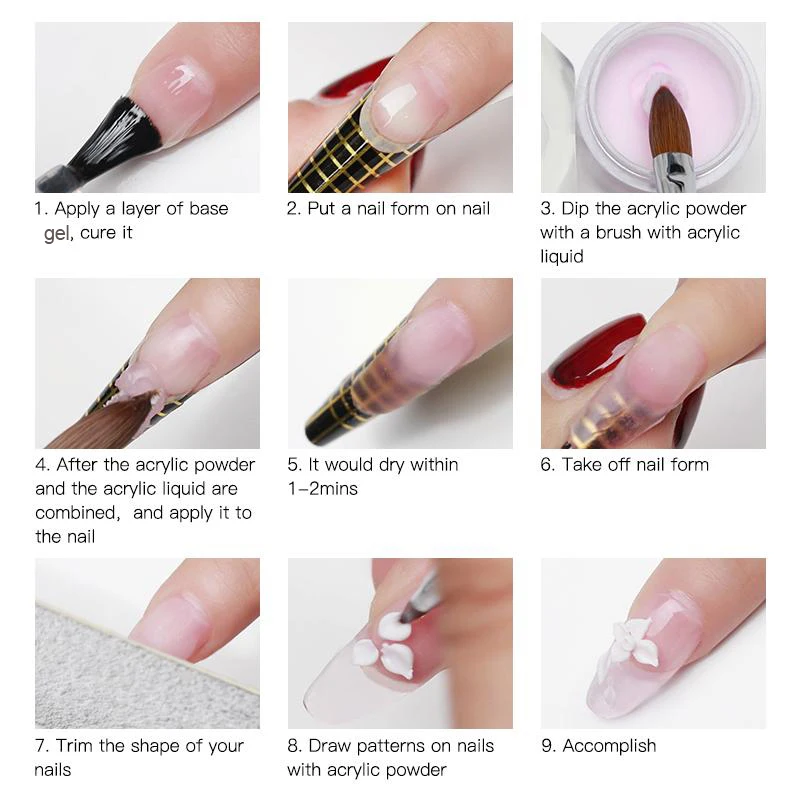 NICOLE DIARY Acrylic Powder Nails Gel For Nail Polish Nail Art Decorations Crystal Set Kits Professional Accesorios