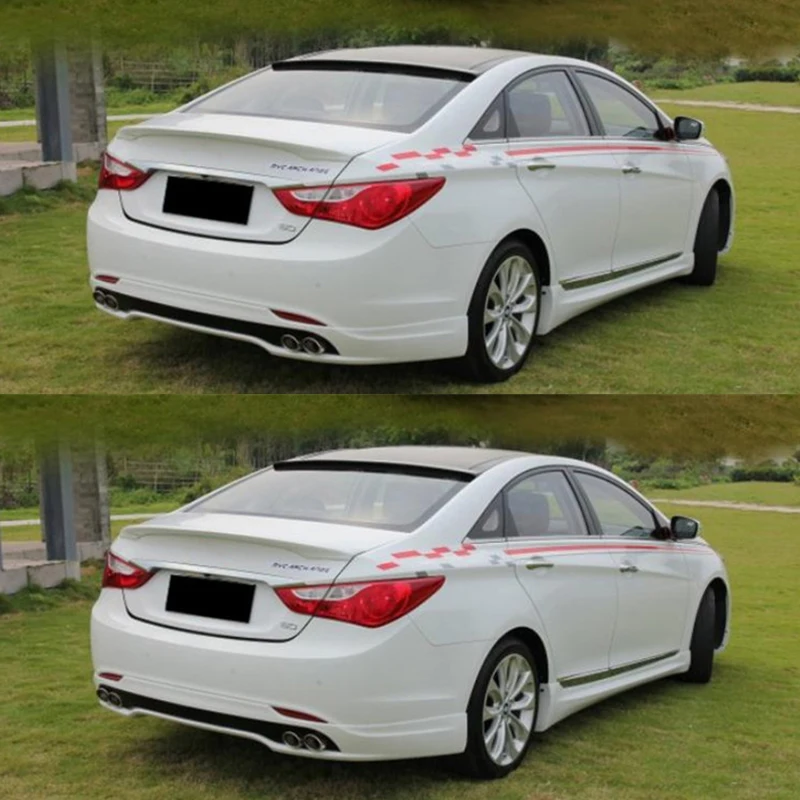 Для задний автомобильный спойлер hyundai sonata 2011 2012 2013 задний спойлер для Заднего ветрового стекла АБС Высококачественный Цвет заднее крыло хвост