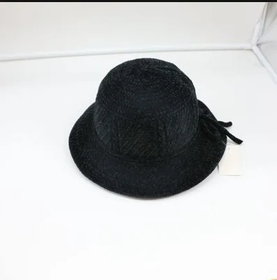 black Новая осенняя и зимняя шляпа из синели с бантом, Рыбацкая шапка, Женская Корейская дикая японская шапка со стальным кольцом - Цвет: black