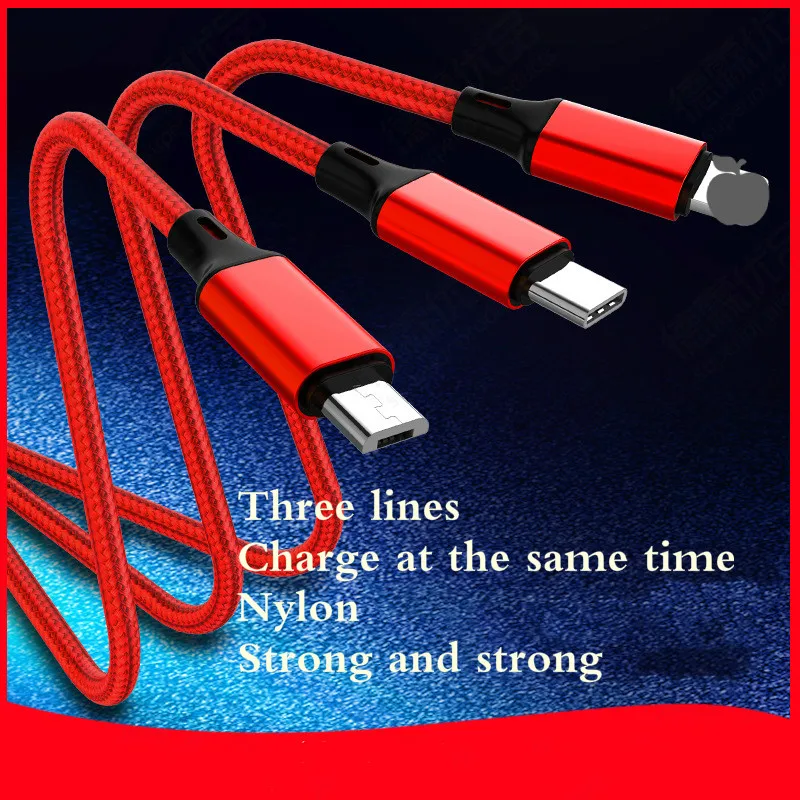 USB кабель для iPhone XS X 8 7 6 зарядное устройство 3 в 1 микро USB кабель для Android USB TypeC кабели для мобильных телефонов для samsung S9