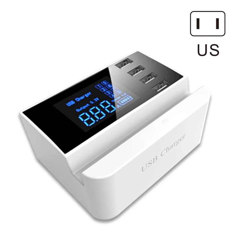 US Plug 4-Порты и разъёмы Multi USB зарядное устройство Quick Зарядное устройство 20 Вт Мощность адаптер US/EU/UK переходник держатель для мобильного телефона, LHB99 - Цвет: US Plug