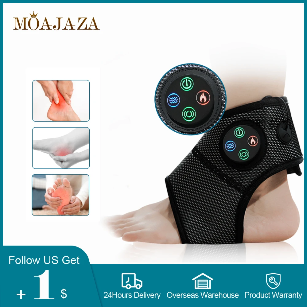 ElectricAnkleMassagerAirPressurePulseVibrationHeatingPadSprain