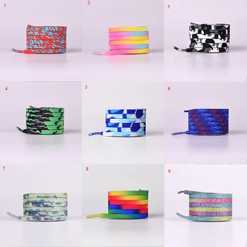 

1 Pair Gradient Colorful Camouflage Shoelaces For Sneakers Elastic No Tie Lazy Shoelaces Women Men's Casual Rainbow Shoe Strings