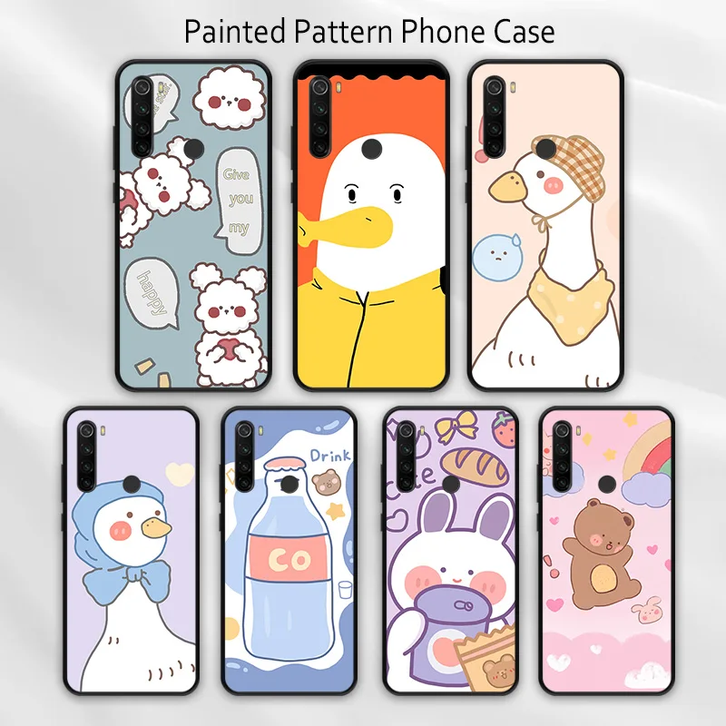 Soft Silicon Back Phone Case On Redmi Note 9s 9 Pro Max 8T 8 7 6 5 Animal Printed Cover 5a Prime 4x 4 3 | Мобильные телефоны и