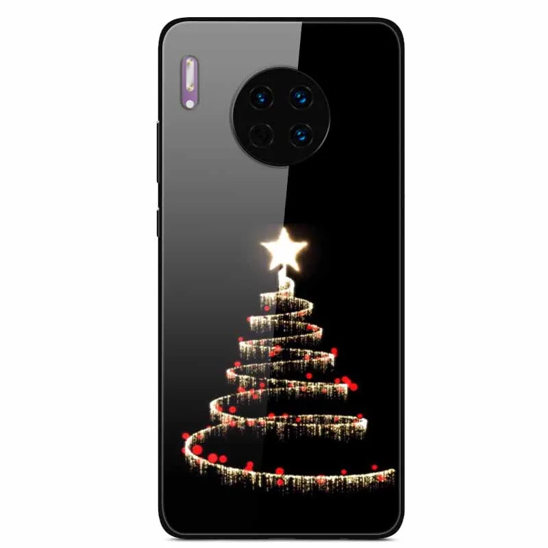 Рождественский чехол для huawei mate 30 Pro Чехол из закаленного стекла жесткий чехол для телефона для huawei mate 20 Lite чехол mate 10 Чехлы mate 30 5G - Цвет: 20