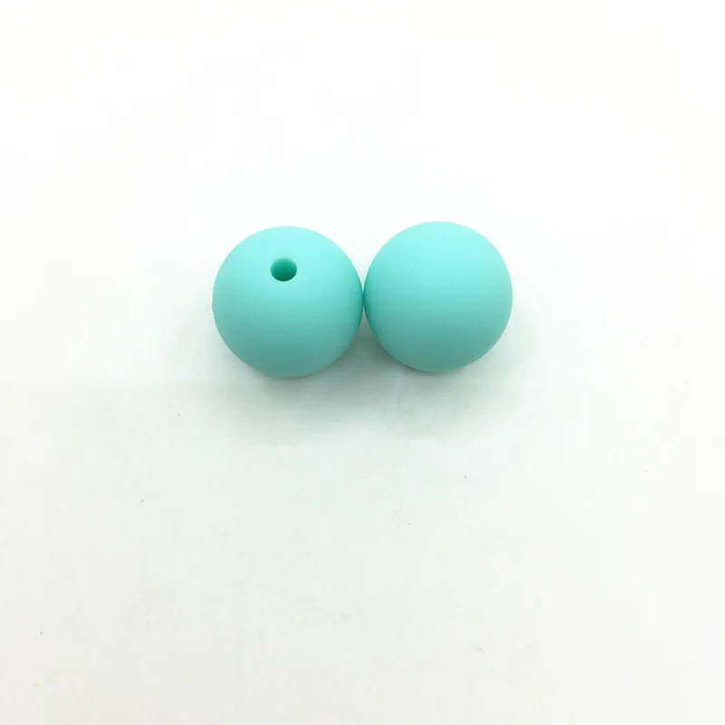 turquoise Хорошее качество 200 шт./лот 15 мм пищевого качества Силиконовые Зубные бусины для браслетов младенцев, жевательные ювелирные изделия, прорезыватели, ожерелья, ювелирные изделия для мам - Цвет: turquoise