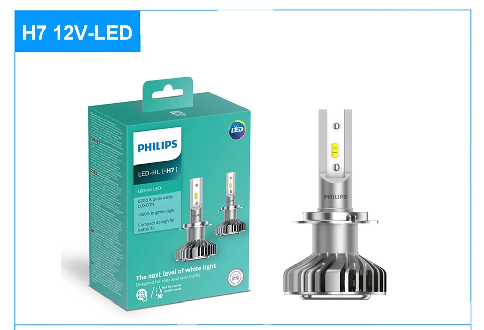 Philips 2 шт Н7 12 б привело света автомобил 6200 к 14Вт Ярче Беле Мощнее. Комбинации свестодиодов ручка 90006