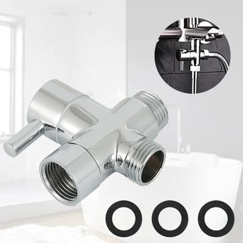 

Brass 3-way Diverter Valve Faucet Connector Function Switch Adapter Adjustable Shower Head Diverter Valve Bathroom Accessories