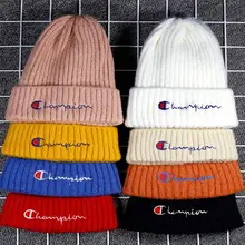 Зимняя шерстяная вязаная шапка с вышивкой, женская модная повседневная шапка, теплая женская мягкая утолщенная шапка, вязаная шапка-носок, шапка для катания на лыжах