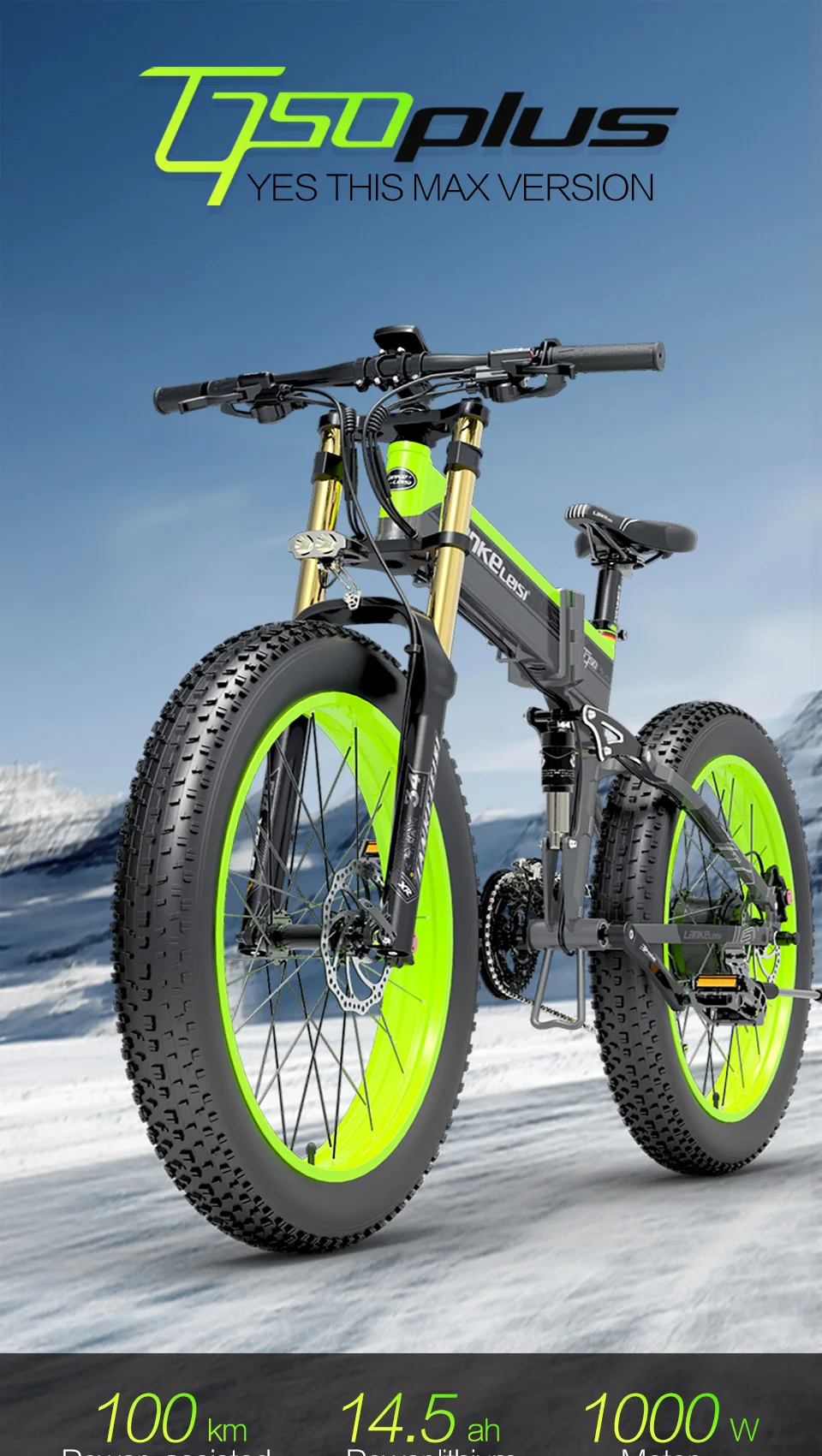 T750 PLUS 26 Inch Off-Road Electric Bicycle, – Lankeleisi Electric