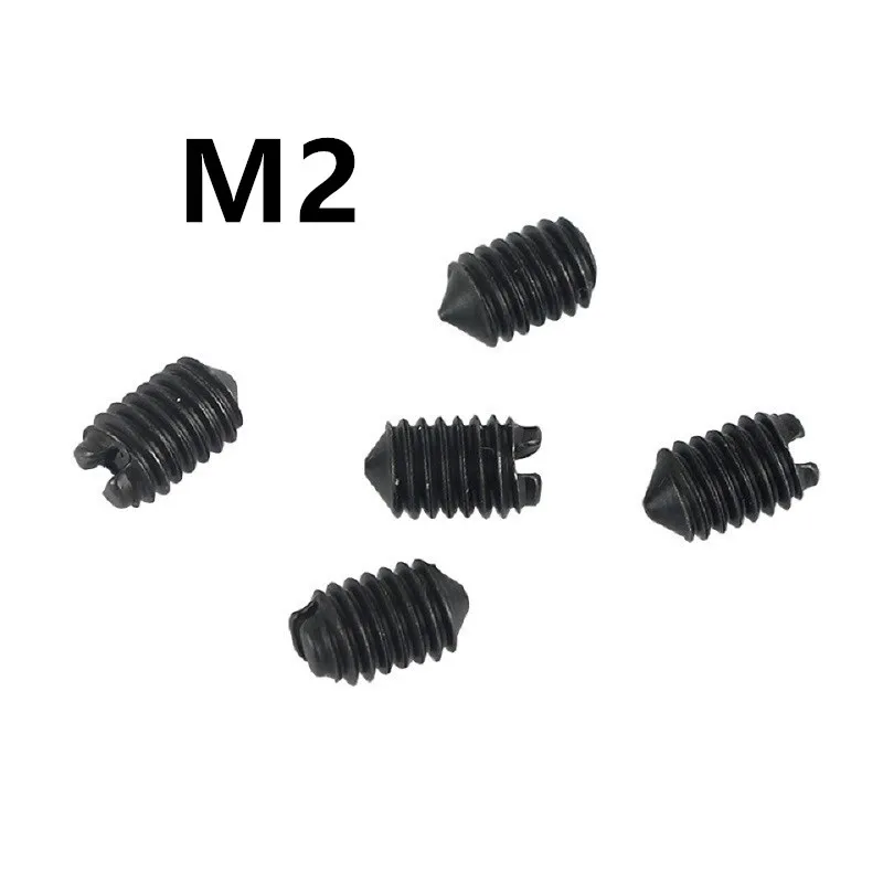 300 шт. M2x3/4/5/6/8 мм GB71 DIN553 сажи Сталь установочный винт с коническим концом |