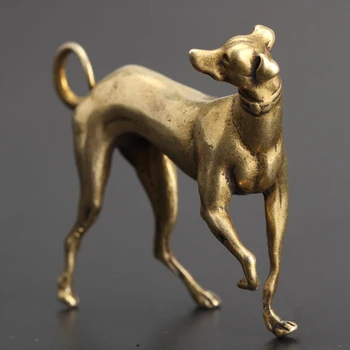 

1*Solid Copper Dog Handmade Crafts Ornaments Figurines Small Statue Figurine Miniature Home Store Office Decoration