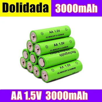 

AA Battery1.5v3000 MAH rechargeable battery AA 1.5 V. Rechargeable New Alcalinas drummey for toy light emitting diode1-50PCS