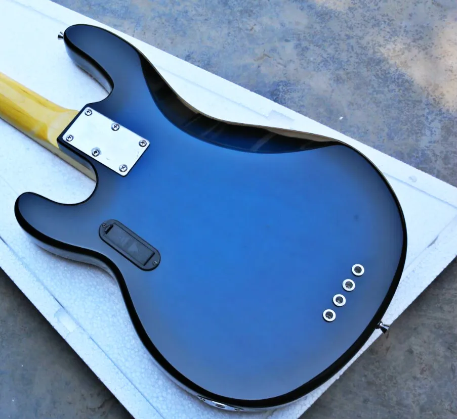 Top quality FPMB-7004 blue color solid body maple fretboard 4 strings M electric bass, Free shipping