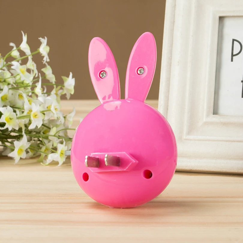 LED Night Light Cartoon Rabbit Sleeping Wall Night Lamp Kid Baby Children Baby Feeding Bedroom Bedside Lamp Decor EU/US Plug