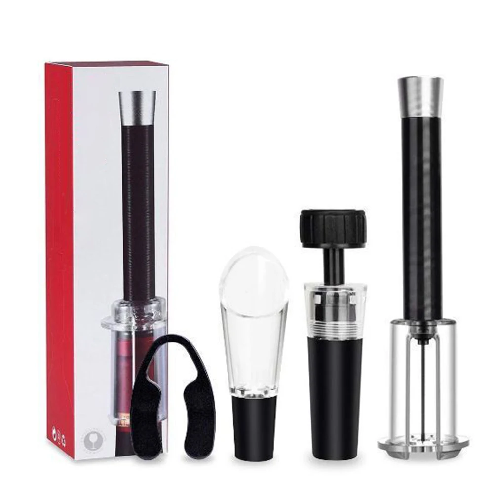 

4pcs Air Pump Wine Bottle Opener Air Pressure Vacuum Red Wine Stopper Beer Lid Opener Corkscrew Corks Out Tools
