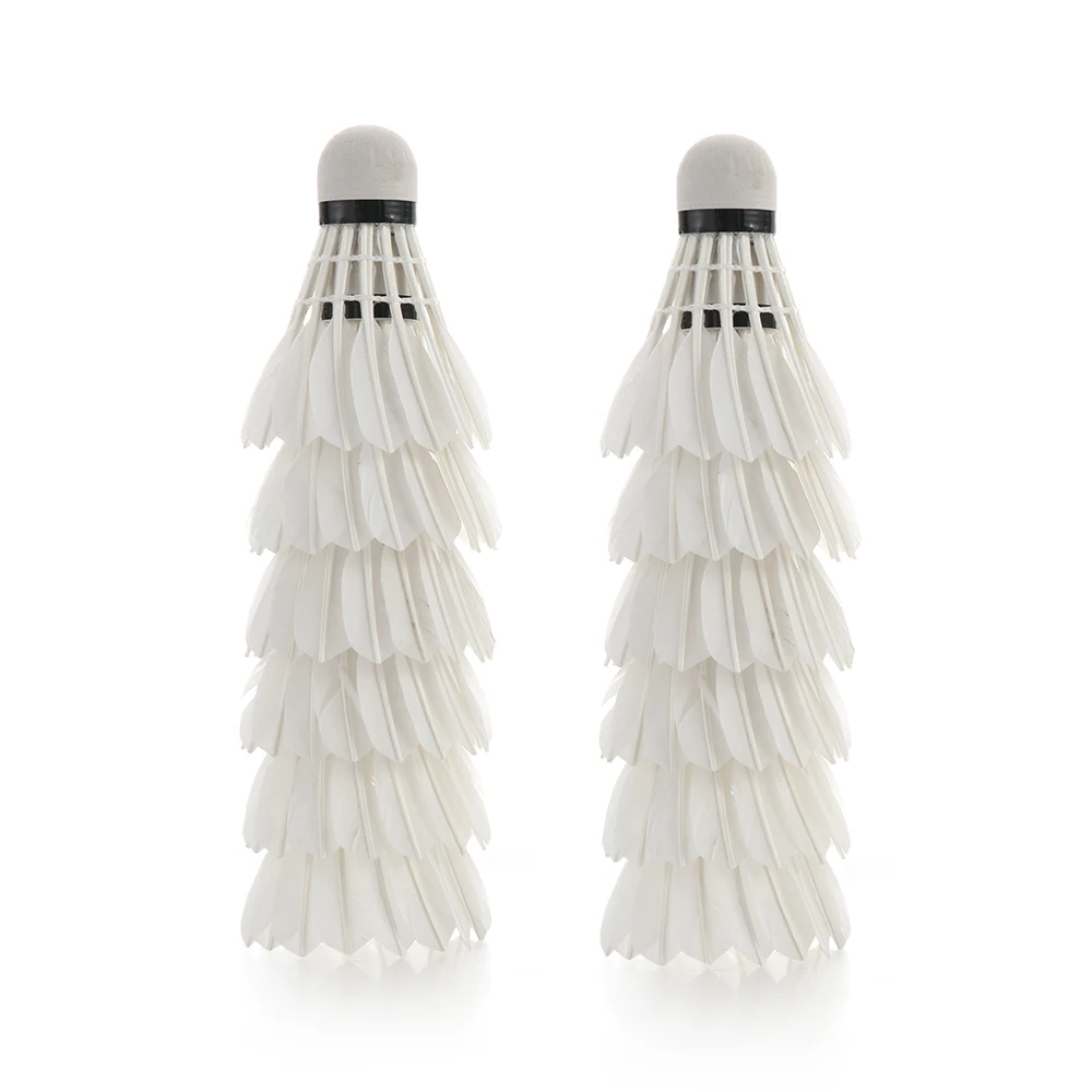 Badminton Shuttlecock Badminton Ball Feather Shuttlecock 12Pcs/Boxed Goose Feather Sports Badminton Shuttlecocks Foam Head Badminton Balls Game Training Balls