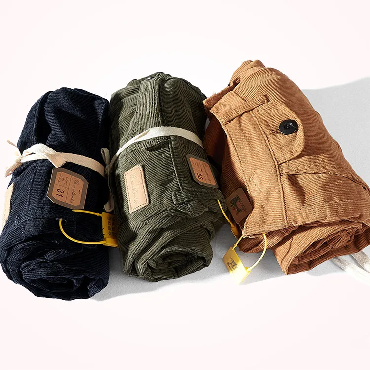 Pantalon Homme Automne Hiver En Velours Côtelé Japonais