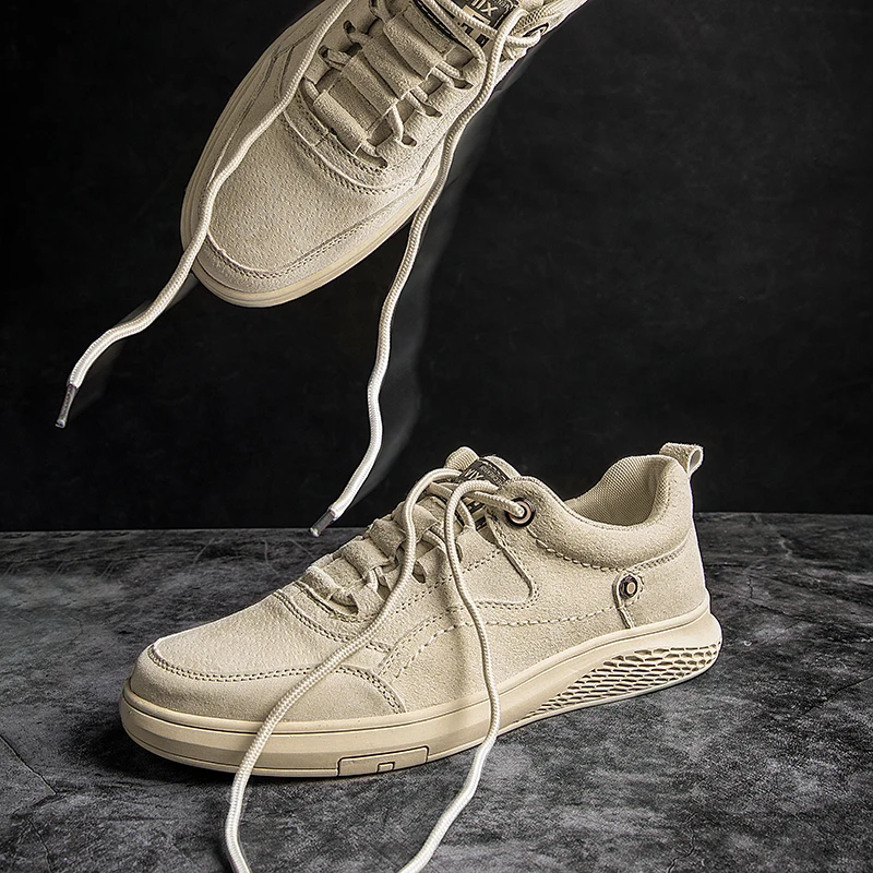 autumn new shoes pigskin Korean version of the trend of British fashion men's shoes casual wild shoes men sneakers