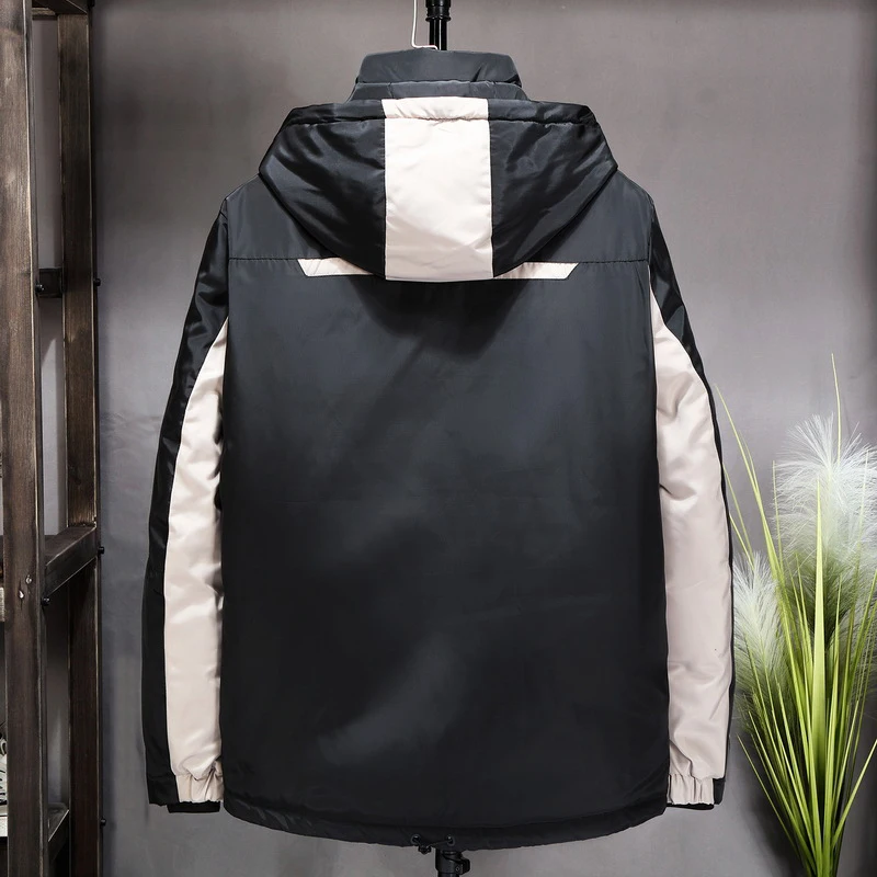 7XL 8XL 9XL размера плюс зимняя куртка мужская и женская с хлопковой подкладкой парка с капюшоном большого размера Свободный стиль ветрозащитное пальто более размера