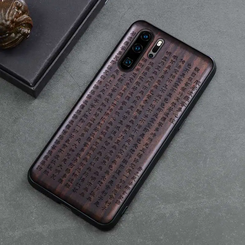 Для huawei P30 чехол Роскошный черное дерево чехол для huawei p30 Pro 3D резной деревянный силиконовый чехол для huawei P30 Pro - Цвет: 10