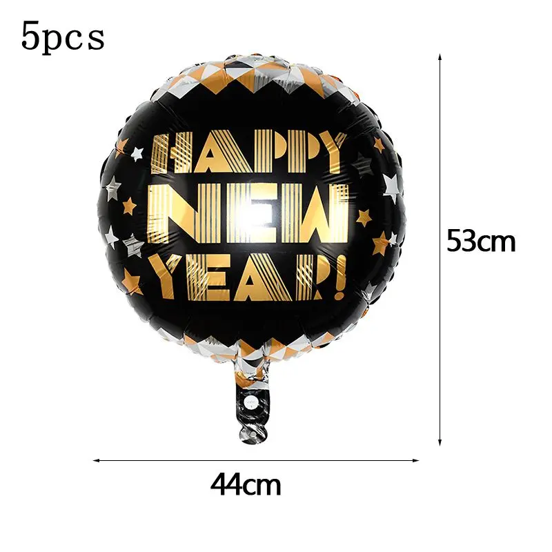 B04-5pcs round globo 32 дюйма номер счастливый год воздушный шар бутылка вина круглая Звезда фольга надувной шар гелиевый воздушный шар вечерние украшения для дома - Цвет: B04-5pcs round globo