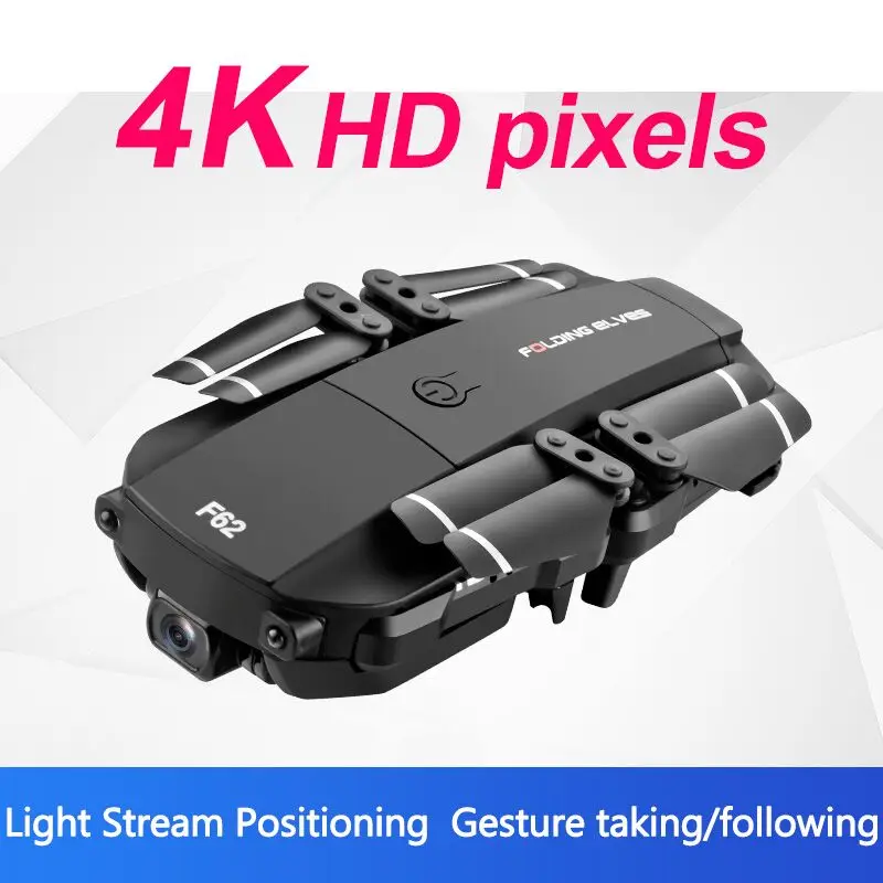 F62 2 4G wifi Дрон 4k 4K 16 MP HD широкоугольная камера Радиоуправляемый оптический поток