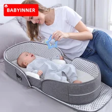 Babyinner cuna portátil para bebé, bolsa para mamá, cuna plegable para recién nacido, cama de viaje, colchón, cuna, decoración de habitación