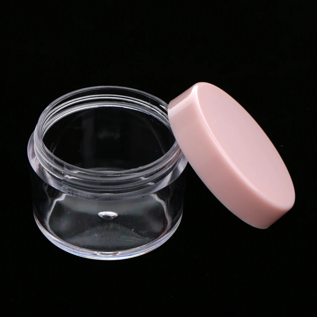 12 Pieces Empty Clear Plastic Sample Containers with Lids 15 Gram Size Cosmetic Pot Jars with 6 Pieces Mini Spatula