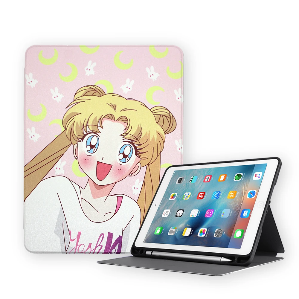 Чехол для iPad со слотом для ручки для iPad 5/6th Gen Air 1/2 Магнитная подставка для iPad Air 3 Pro 10,5 Funda для iPad 10,2 7th Gen mini 4/5 - Цвет: iPad 10.2 inch 2019