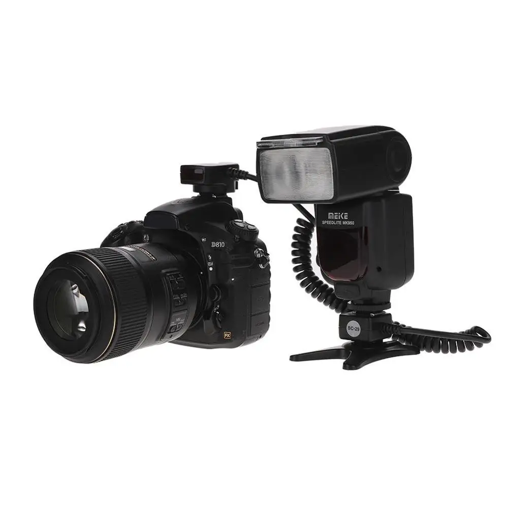 Acouto 0.8m Off Camera Flash Sync Extension Shoe Cord for Nikon DSLR Camera Flash