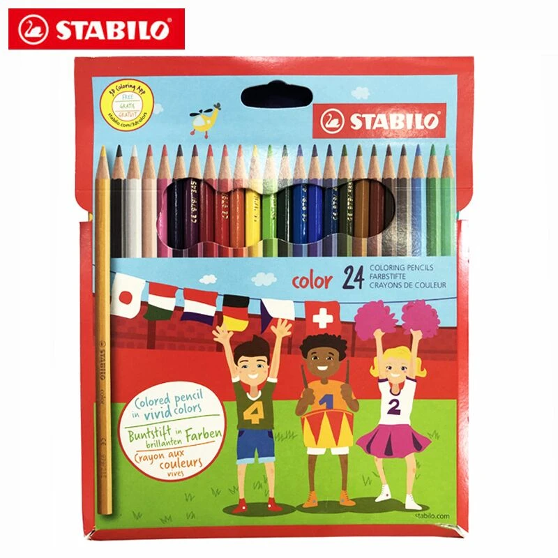 Stabilo 24 Color 1924 Color Pencil Water Soluble Color Lead Hand