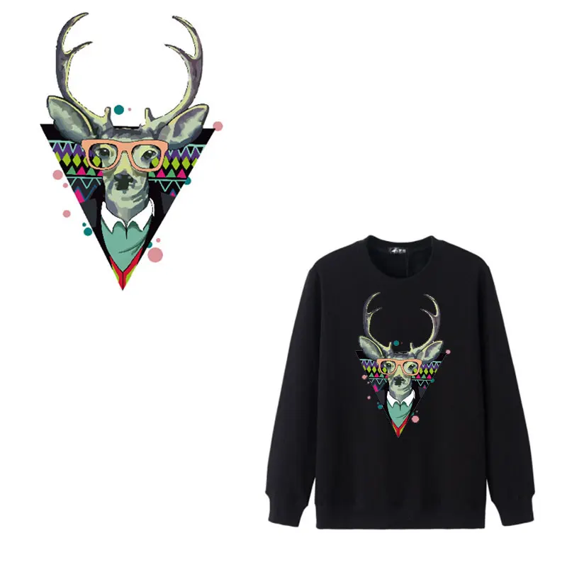 

Skull Flower Animal Iron on Patches for Clothing Heat Transfer Sticker on Clothes for Kids T-shirt DIY Badge Thermal Press Vinyl