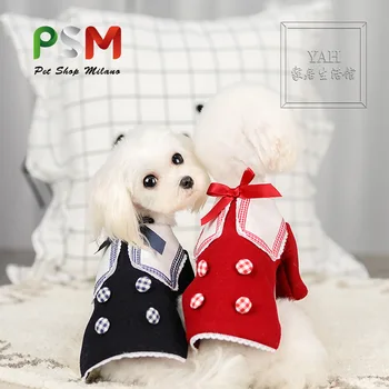 

Autumn and Winter New Style Cat Dog College Woollen Coat, Pet Cat Clothes