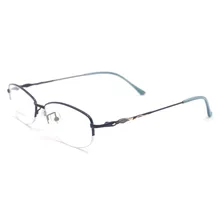 Металлическая деловая Женская оправа для очков с высококачественной модной синей оправой для женщин