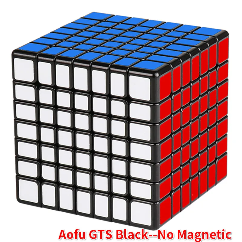 MoYu Aofu GTS M 7x7x7 Магнитный скоростной пазл Cube68mm AOFU GTS Профессиональный Cubo Magico Aofu GTSM 7x7 игрушки для детей - Цвет: Aofu GTS Black